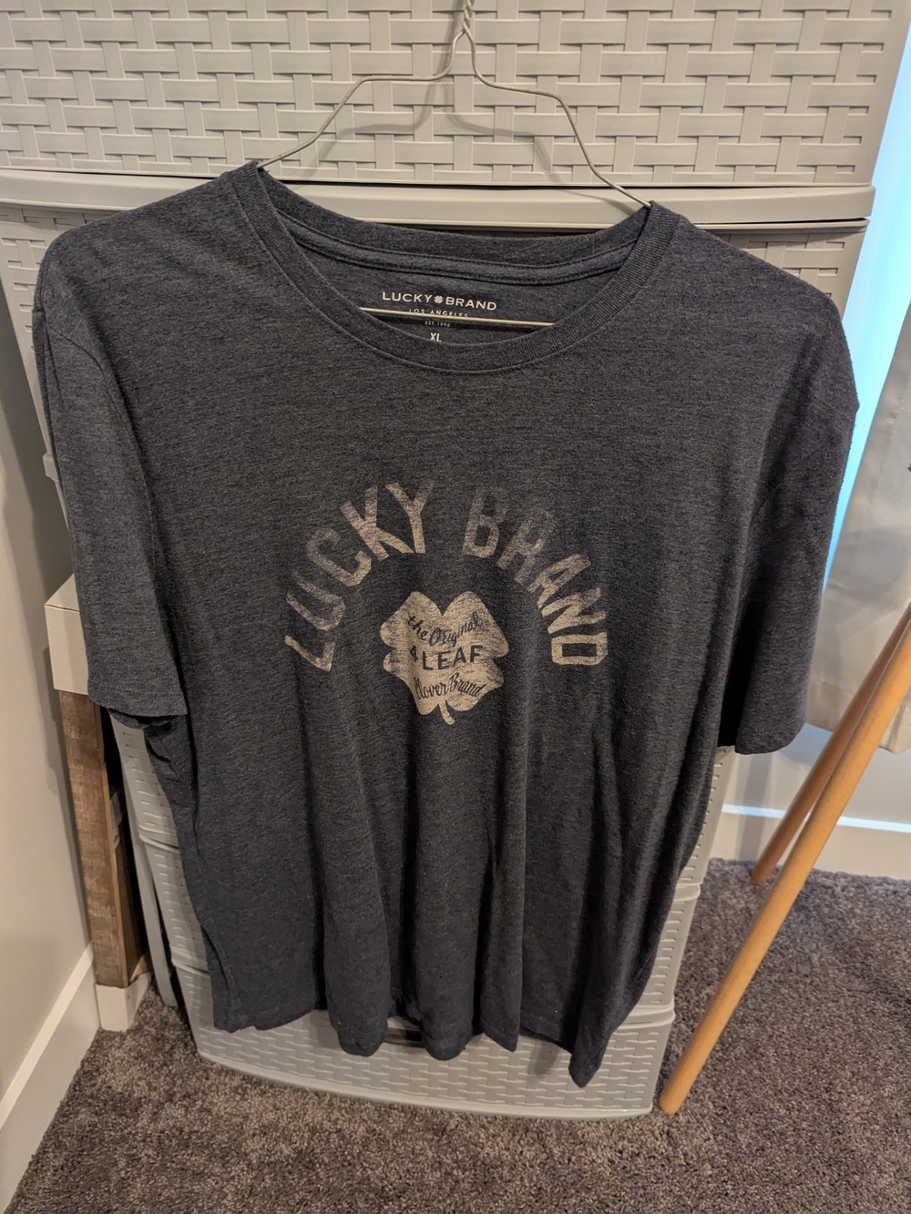 Lucky Brand Men's Short Sleeve Graphic Tee - Dark Gray